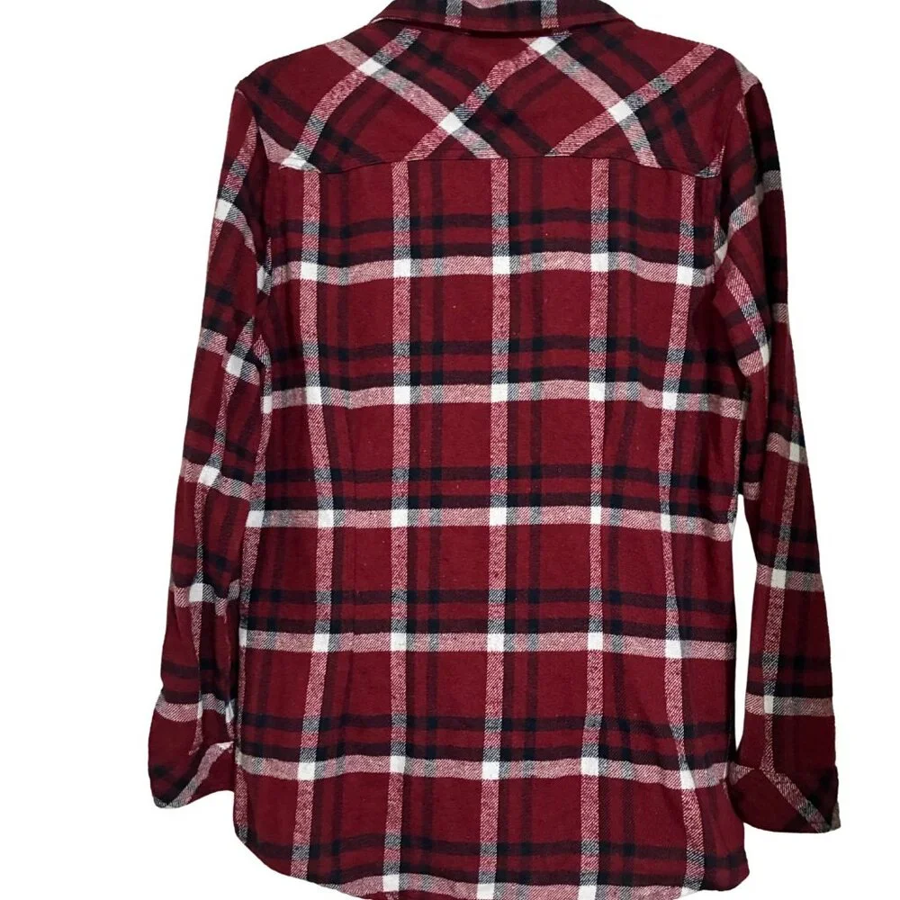 Ci Sono Plaid Collection Flannel Shirt Large - Picture 4 of 5